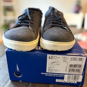 Birkenstock Bend Low Suede Sneakers - Charcoal with White Sole